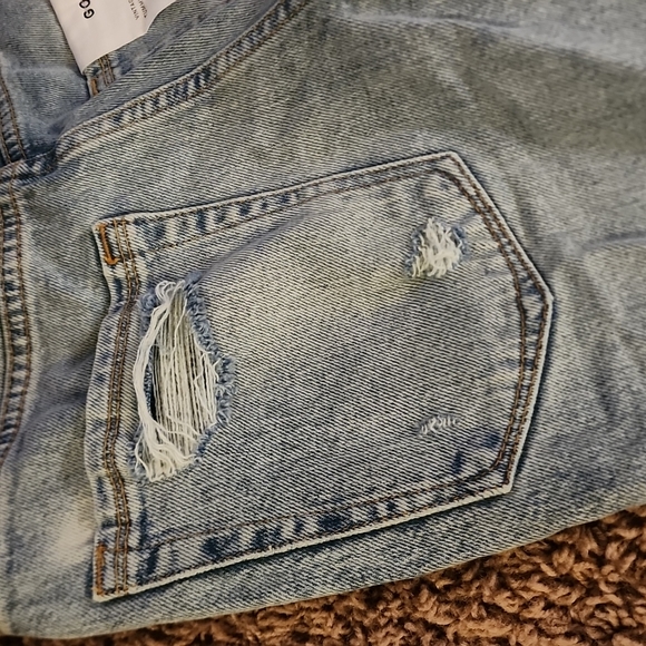 Good American Good Boy distressed light wash Indigo117 2 26 NWT boyfriend - Picture 14 of 15